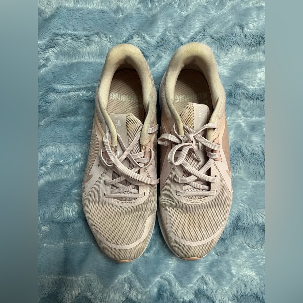 Coral and white Nike size 9